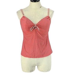 Beach House‎ coral white tankini sz 8 bathing suit top